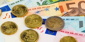 Euromünzen und Eurogeldscheine
