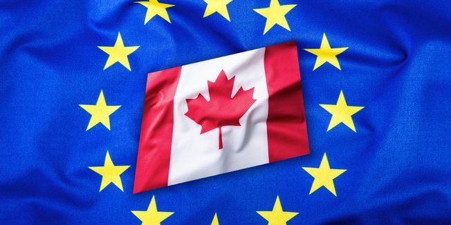 Fahne EU und Kanada