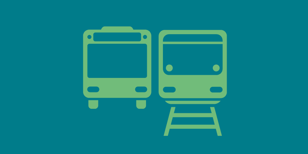 Grafiken von Bus und Bahn
