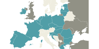 Geografische Karte von Euro und wo Mindestlöhne gelten