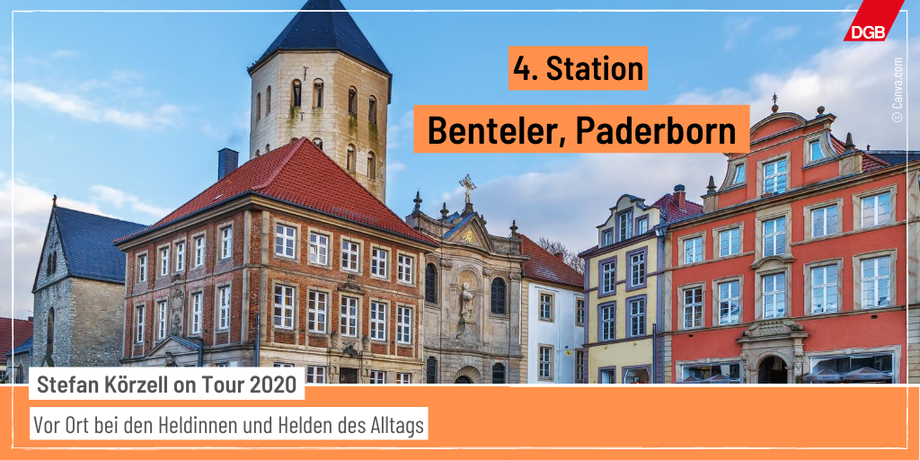 Tourankündigung Station 4 Benteler Paderborn Häuser in der Innenstadt