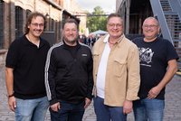 Klaus Vaas, Oliver Hirsch, Stefan Kohnen, Rainer Lehnert vom Betriebsrat der Maschinenfabrik ALFING Kessler GmbH. 