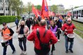 Trommelgruppe auf dem 1. Mai Demozug in Kassel