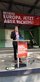Hans Hupkes vom niederländischen Gewerkschaftsbund Federatie Nederlandse Vakbeweging (FNV) spricht in Rheine.