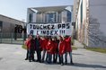 Demonstranten zeigen Transparent: "Rührt unseren Index nicht an!" (franz.)
